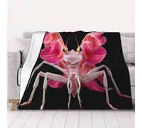 WZYCWB Mantide religiosa orchidea 152,4 x 127 cm, coperta in flanella stampata - 76,2-203,2 cm. Una coperta calda per uso domestico autunnale e una coperta portatile da viaggio.