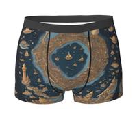 WZYCWB Mappa Boxer da uomo (S-XXL) - tessuto elastico leggero, traspirante, assorbe il sudore, free stretch, nero, Small