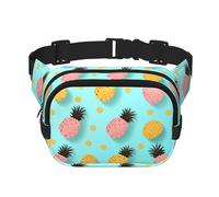 WZYCWB Marsupio sportivo a pois con ananas, borsa a tracolla alla moda e alla moda, piccola borsa da viaggio leggera