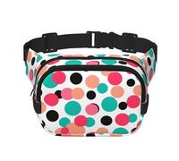WZYCWB Marsupio sportivo a pois multicolore, borsa a tracolla alla moda e alla moda, piccola borsa da viaggio leggera