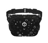 WZYCWB Marsupio sportivo, alla moda, leggero, piccolo, nero e bianco