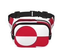 WZYCWB Marsupio sportivo con bandiera della Groenlandia, borsa a tracolla alla moda e alla moda, piccola borsa da viaggio leggera