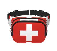 WZYCWB Marsupio sportivo con bandiera svizzera, borsa a tracolla alla moda e alla moda, leggera borsa da viaggio piccola