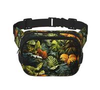 WZYCWB Marsupio sportivo con foglie di palma tropicale, borsa a tracolla alla moda e alla moda, piccola borsa da viaggio leggera