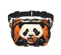 WZYCWB Marsupio sportivo con panda che mangia cibo, borsa a tracolla alla moda e alla moda, piccola borsa da viaggio leggera