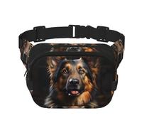 WZYCWB Marsupio sportivo con pastore tedesco, borsa a tracolla alla moda e alla moda, piccola borsa da viaggio leggera