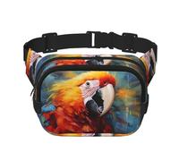 WZYCWB Marsupio sportivo con piume colorate, borsa a tracolla alla moda e alla moda, piccola borsa da viaggio leggera