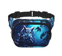 WZYCWB Marsupio sportivo Owl in The Moonlight, borsa a tracolla alla moda e alla moda, piccola borsa da viaggio leggera