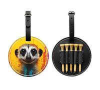 WZYCWB Meerkat - Borsa portaoggetti per tee da golf con stampa speciale, design portatile con fibbia da appendere, Nero , Taglia unica, Valigia