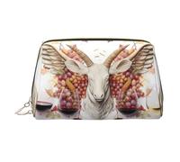 WZYCWB Meravigliosa borsa per cosmetici in pelle stampata su strada, elegante e portatile, Illustrazioni del vino, Taglia unica