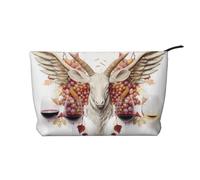 WZYCWB Meravigliosa borsa per cosmetici stampata su strada, perfetta per viaggi di lavoro e viaggi., Illustrazioni del vino, Taglia unica