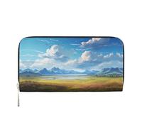 WZYCWB Meravigliose pochette in pelle da strada con cerniera e porta carte sono perfette per i viaggi o l'uso quotidiano, Prateria spalancata., One Size