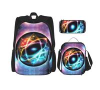 WZYCWB Meraviglioso universo, zaino da scuola + astuccio + borsa portapranzo, zaino combinato, adatto per gli spostamenti quotidiani