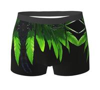 WZYCWB Metallic Palm Frond Boxer da uomo (S-XXL) - tessuto elastico leggero, traspirante, assorbe il sudore, free stretch, Nero, XXL