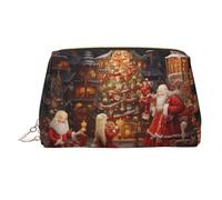 WZYCWB Middle Goose River - Trousse in pelle stampata per cosmetici, elegante e portatile, Buon Natale Stagione, Taglia unica