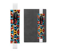WZYCWB Modelli geometrici Astucci per matite, portapenne in PVC e portapenne con elastici e segnalibri sono le migliori scelte regalo.
