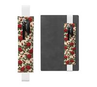 WZYCWB Molti astucci per matite con rose rosse, portapenne in PVC e portapenne con elastici e segnalibri sono le migliori scelte regalo., Bianco, Taglia unica, bianco, Taglia unica