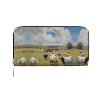 WZYCWB molti dollari dei cartoni animati pochette in pelle portafogli con cerniera e porta carte sono perfetti per i viaggi o l'uso quotidiano, Enorme Fattoria, Taglia unica