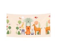 WZYCWB Molti simpatici animali dei cartoni animati festa Banner decorazione del partito banner adatto per feste di compleanno o decorazioni di vacanza