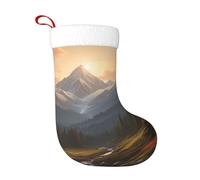 WZYCWB Montagne intatte Stampe calze natalizie, appese al caminetto, sono perfette per contenere regali e dolci.