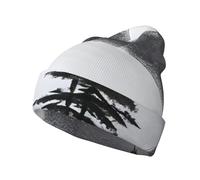 WZYCWB Moon Pine Tree Print Brimless Knit Hat, versatile e confortevole per i pendolari quotidiani e i viaggi, nero