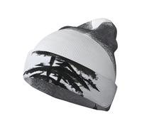 WZYCWB Moon Pine Tree Printing Warm Knit Hat, adatto per escursioni, campeggio, viaggi e vari scenari all'aperto, nero