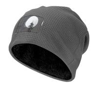 WZYCWB Moon Pine Tree stampato nero caldo berretto da sci, cappuccio foderato in pile ispessito, berretto elastico lavorato a maglia, Grigio, taglia unica