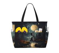 WZYCWB Moon Stars and Planets Borsa da viaggio da spiaggia stampata per nuoto e fitness/shopping al supermercato/vacanze al mare