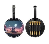 WZYCWB Moonlight Cottage - Borsa portaoggetti per tee da golf con stampa speciale, design portatile con fibbia da appendere, Nero , Taglia unica, Valigia
