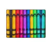 WZYCWB Morbido tappeto a pelo corto stampato con pastelli colorati, 203,2 x 147,3 cm, soffice e confortevole per salotti, camere da letto, uffici e balconi.