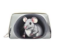 WZYCWB Mouse nel sacchetto cosmetico del cuoio del foro con le tasche, borsa cosmetica portatile di viaggio, borsa cosmetica di grande capacità,