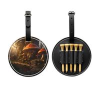 WZYCWB Mushroom World - Borsa portaoggetti per tee da golf, con stampa speciale, design portatile con fibbia da appendere, Nero , Taglia unica, Valigia