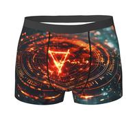WZYCWB Mysterious symbols Boxer da uomo (S-XXL) - tessuto elastico leggero, traspirante, assorbe il sudore, free stretch, Nero, XL