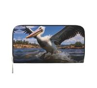 WZYCWB Naughty Pelican Printed portafoglio con cerniera perfetto per viaggi, affari e uso quotidiano. Contiene telefoni cellulari e contanti.