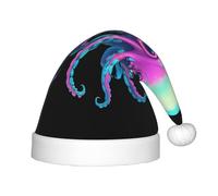 WZYCWB Neon Kraken Core Patterns Fun Christmas Party Hat Class Party Activity Holiday Christmas Decoration Hat