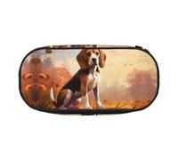 WZYCWB Nerdy Beagle - Astuccio portamatite di grande capacità, multifunzione, portatile e resistente, per ufficio e scuola, Nero , Taglia unica, Beauty Case