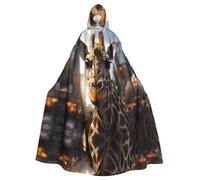 WZYCWB New York Giraffe Street Patterned mantello con cappuccio Halloween mantello rave festa e riunione di famiglia