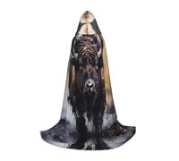 WZYCWB North American bison Printed L Wizard Cape, costume per feste a tema, mantello cosplay per adulti e adolescenti, taglie S, M, L
