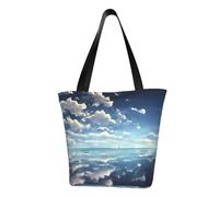 WZYCWB Nuvole bianche sopra il mare Borsa a tracolla alla moda, borsa a tracolla da donna, adatta per lo shopping di viaggio del fine settimana