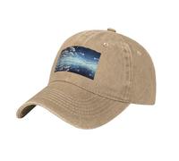 WZYCWB Nuvole bianche sopra il mare nero fantasia berretto da baseball, sport all'aria aperta berretto da golf, visiera casual, Naturale, Taglia unica
