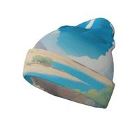 WZYCWB Oasis in The Desert - Cappello caldo lavorato a maglia, adatto per escursioni, campeggio, viaggi e vari scenari all'aperto, nero