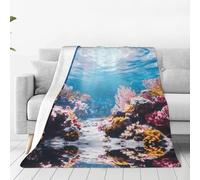 WZYCWB Ocean Coral Reef - Coperta in micropile isolante, resistente, per aria condizionata, letto, cinema, divano, soggiorno, viaggio, 203 x 152 cm