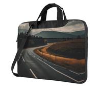 WZYCWB On the road - Borsa a tracolla per computer portatile, adatta per uso quotidiano in ufficio e viaggi d'affari, Nero , 13 inch