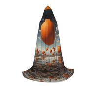 WZYCWB Orange Earth S - Mantello con cappuccio per costume cosplay - accessori per feste in costume
