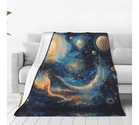 WZYCWB Painting Planet - Coperta in micropile isolante, resistente, per aria condizionata, letto, cinema, divano, soggiorno, viaggio, 203 x 152 cm