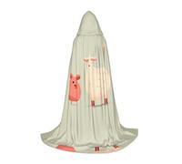 WZYCWB Paio di animali S stampato giovane mantello con cappuccio perfetto per maghi e giochi di ruolo costumi (S-L)