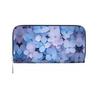 WZYCWB Pallacanestro sul fuoco e acqua Fiamma Splashing Pochette in pelle portafogli con cerniera e porta carte sono perfetti per i viaggi o l'uso quotidiano, ortensia, Taglia unica