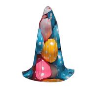 WZYCWB Palloncino sfondo onda modello stampato L Wizard Cape, costume da festa a tema, mantello cosplay per adulti e adolescenti, taglie S, M, L