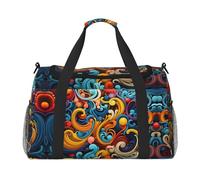 WZYCWB Panda cubs in the forest Borsa da viaggio portatile borsa da weekend borsa fitness yoga borsa adatta per fitness e altri scenari, Strisce multicolori, Taglia unica