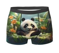 WZYCWB Panda in the pool Boxer da uomo con stampa - slip traspiranti e ad asciugatura rapida, multiplo (S-XXL), Nero, S